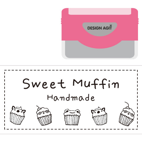 designagit[주문제작] 스탬프 스마일 명함 직사각Sweet Muffin